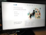 LinkedIn logon page on Desktop monitor eileen brown onmsft
