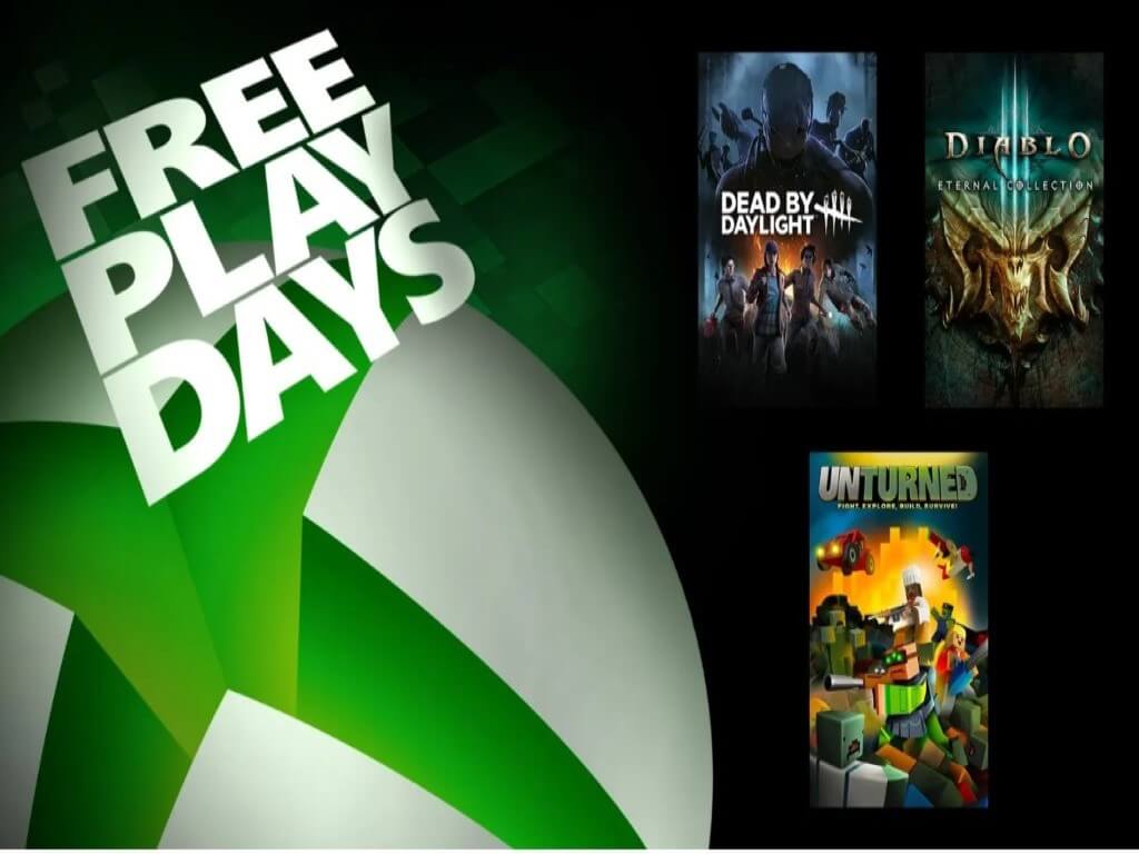 Play Dead by Daylight, Unturned and Diablo III: Eternal Collection this week with Xbox Free Play Days - OnMSFT.com - June 10, 2022