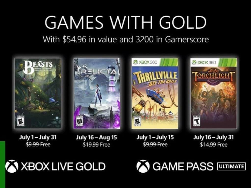 Games with Gold July 2022 lineup announced - OnMSFT.com - June 28, 2022