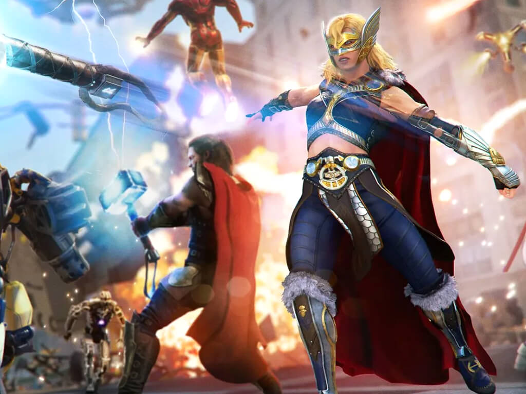Mighty Thor in Marvel Avengers video game on Xbox