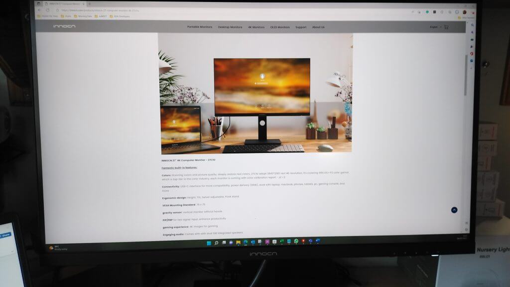 Innocn 27C1U 4K computer monitor review: Gorgeous, bright, quick to connect