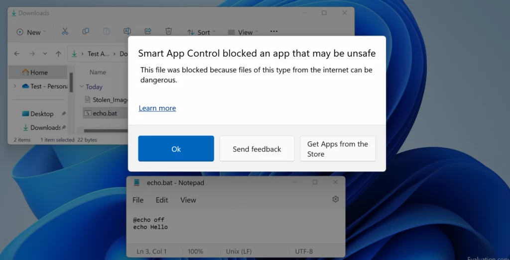 Windows 11's Smart App Control now blocks more types of files used to push malware - OnMSFT.com - August 4, 2022