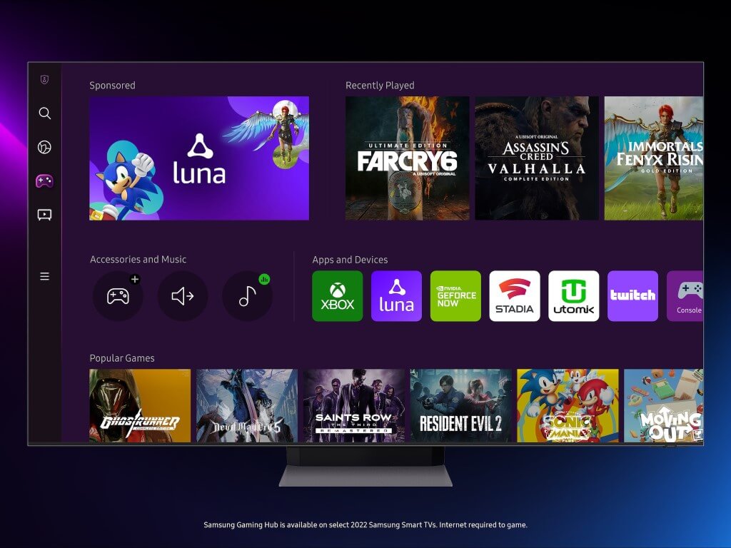 Amazon Luna launches on Samsung Gaming Hub for 2022 Samsung Smart TVs and Smart Monitor Series - OnMSFT.com - August 3, 2022
