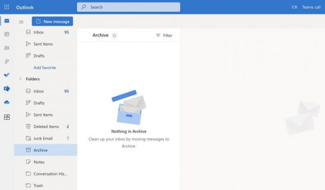 How to find archived emails on outlook onmsft