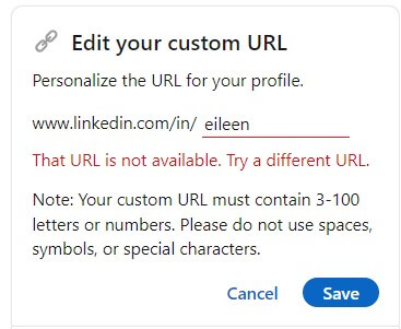 Creating a meaningful LinkedIn URL for your public profile eileen brown onmsft