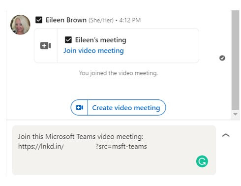 Using LinkedIn for video meetings eileen brown onmsft