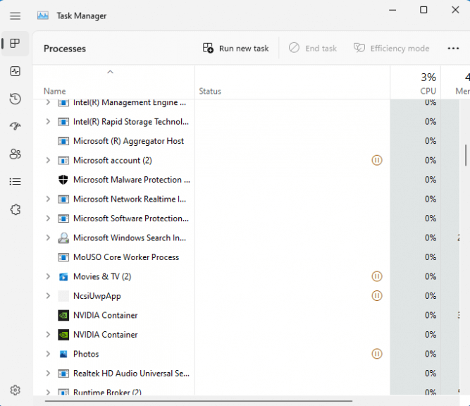 new Task Manager on Windows 11