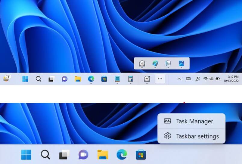 Windows 11 Taskbar Overflow