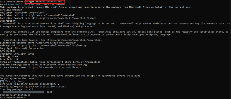 powershell on windows 11