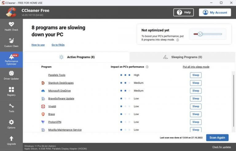 ccleaner performance optimizer