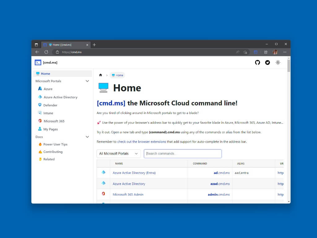 5 Microsoft Cloud command line tips and tricks to find any Azure portal or blade - OnMSFT.com - October 31, 2022