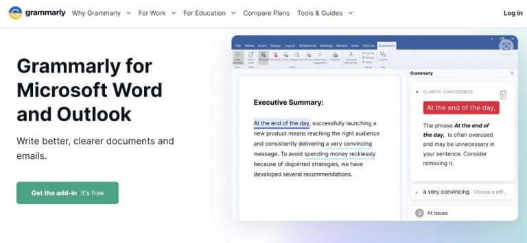grammarly outlook add-in
