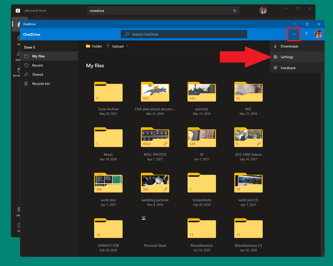 onedrive storage