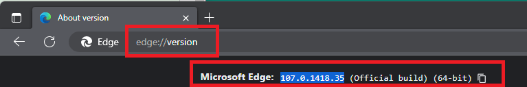 edge browser version number 