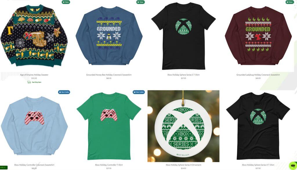 Xbox Gear Shop Christmas items