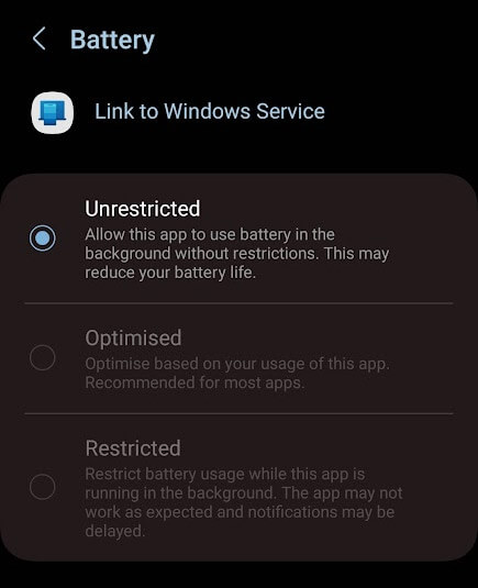 Fix Phone link App not working on Windows 11