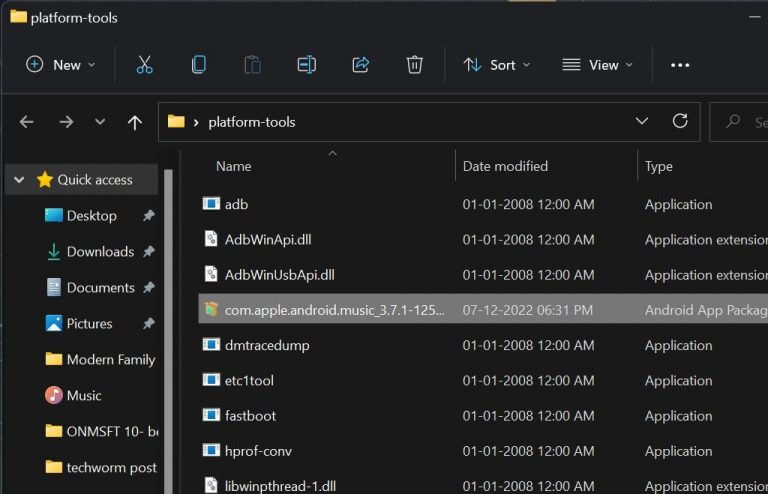 Install Android app on Windows