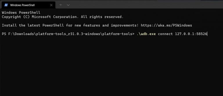 Install Android app on Windows