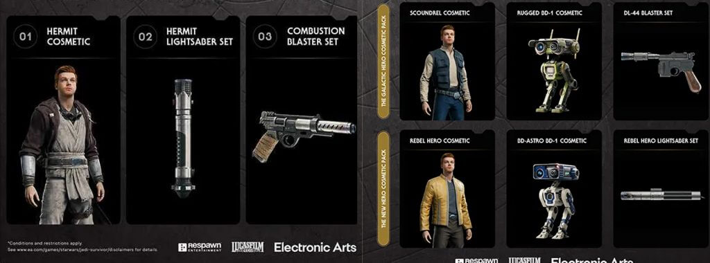 Star Wars Jedi: Survivor pre-order bonuses