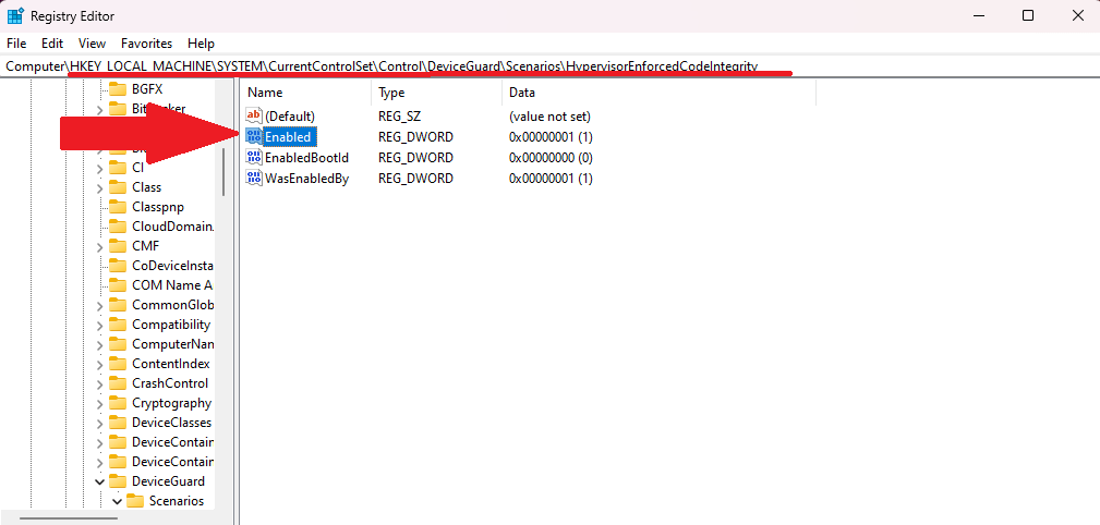 Core isolation's Memory integrity