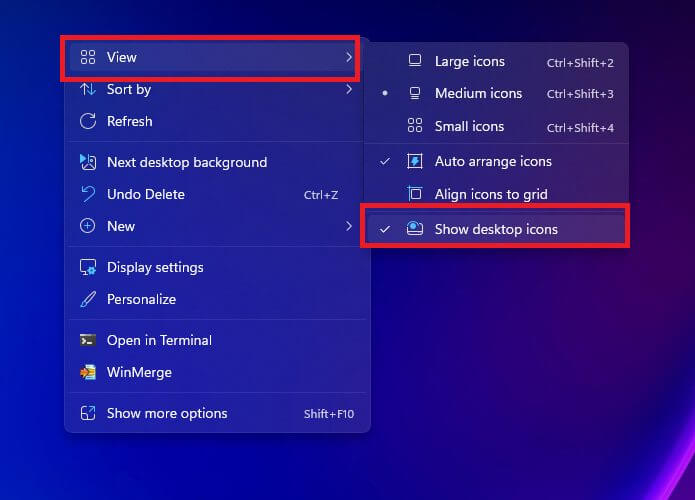 desktop shortcuts on windows 11