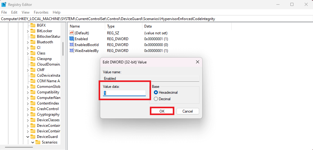 Core isolation's Memory integrity