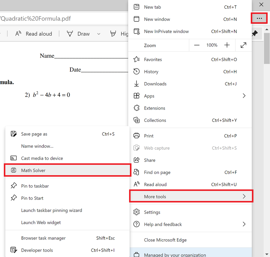 microsoft math solver