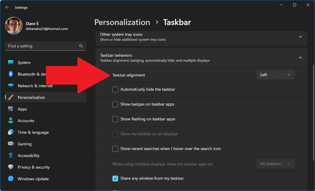 9 Simple Tips To Try To Make Windows 11 Look More Like Windows 10 - Taskbar Alignment windows 11 look more like windows 10