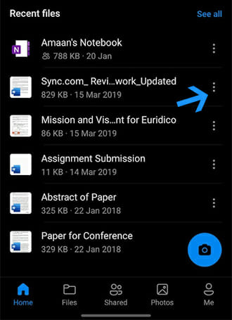 setup onedrive on android