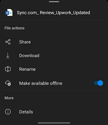 setup onedrive on android