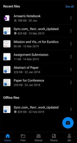 setup onedrive on android