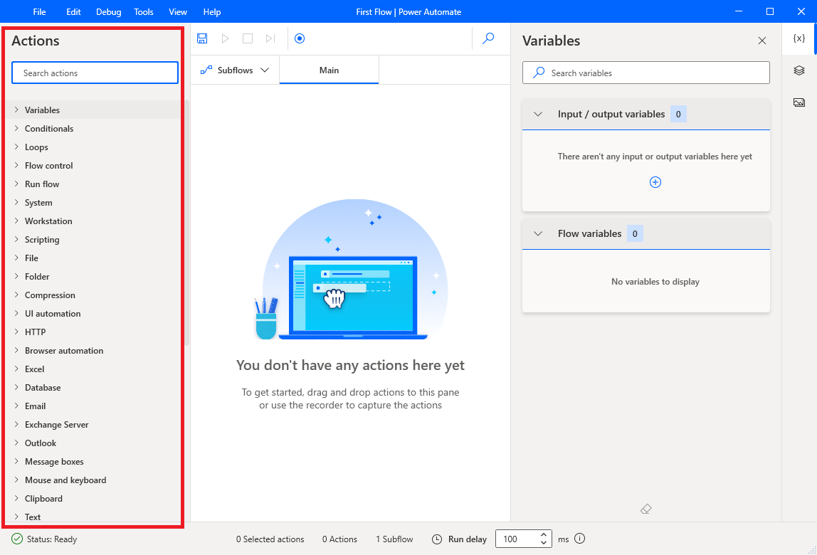 power automate desktop flow