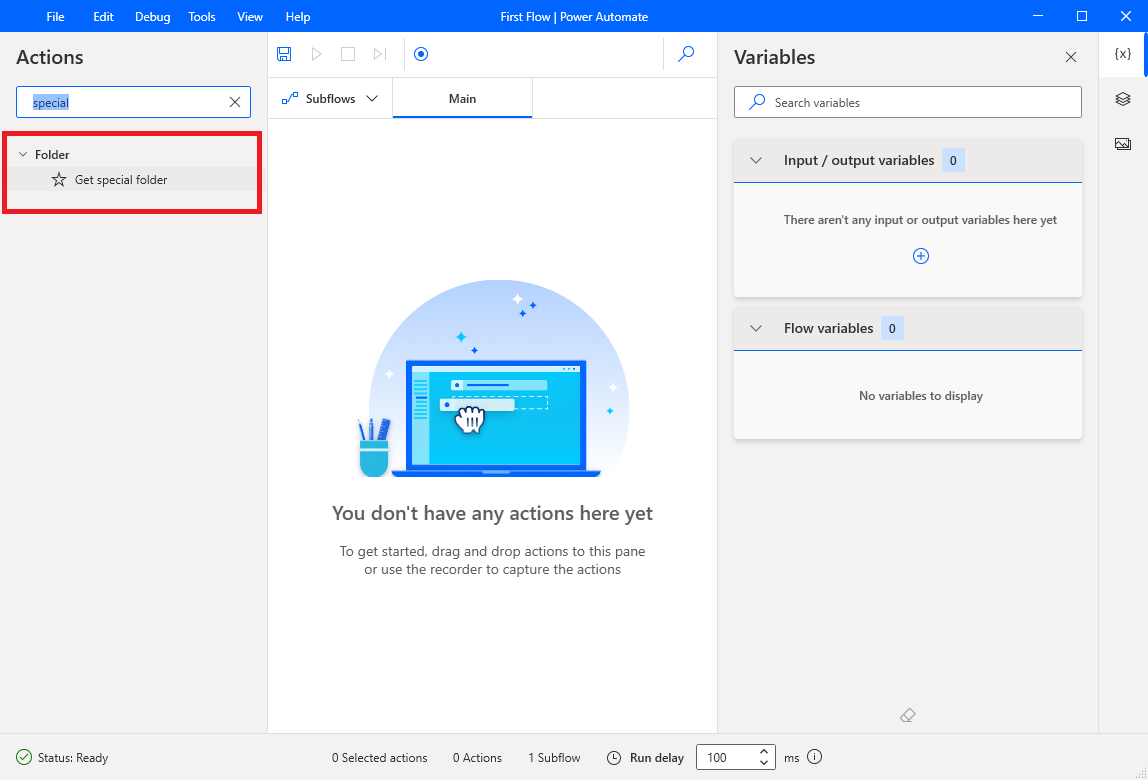 power automate desktop flow