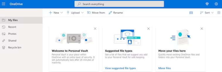 Move files to Personal Vault