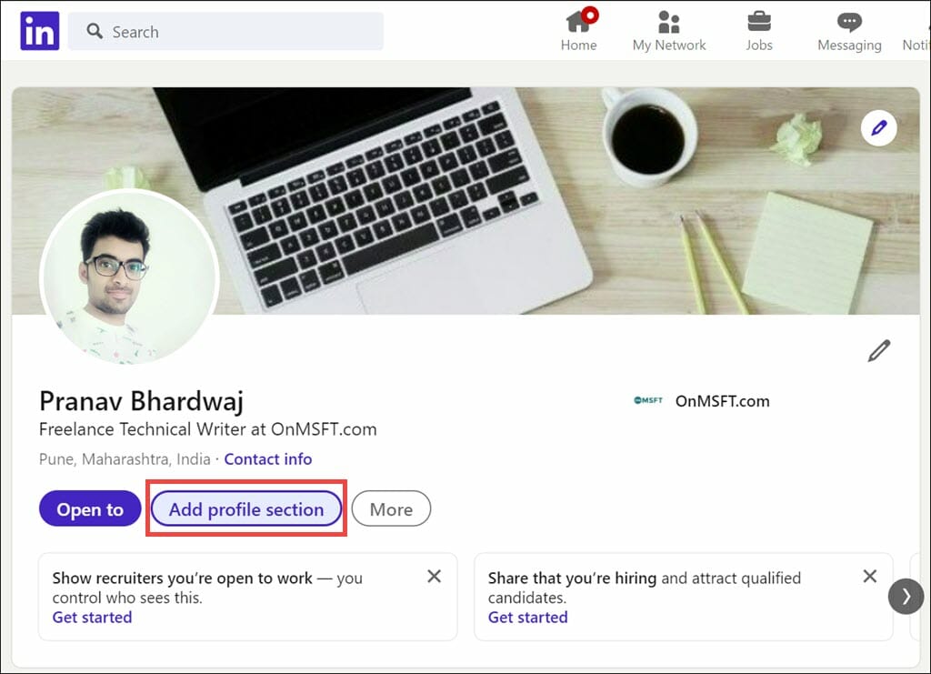 add profile section