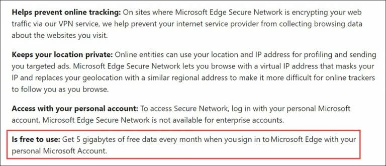 Microsoft Edge upgrades built-in Cloudflare VPN with 5GB of data