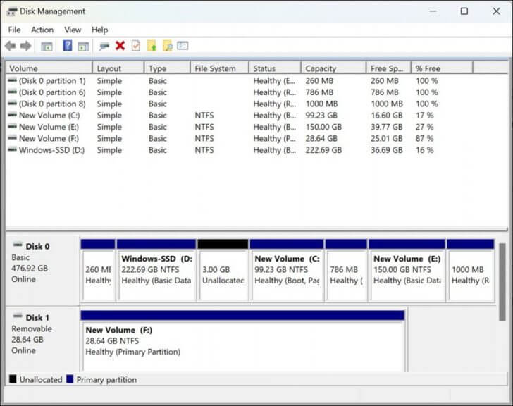 Windows Disk Management