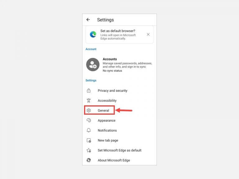 General Settings Edge Android