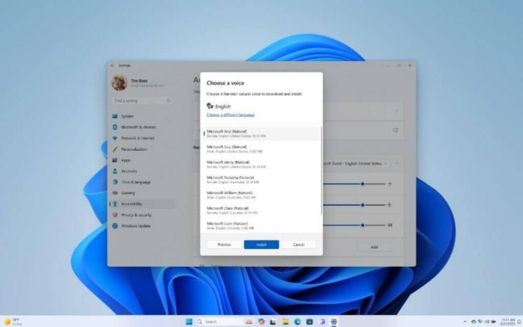 Windows 11 Update 2023 Natural Language