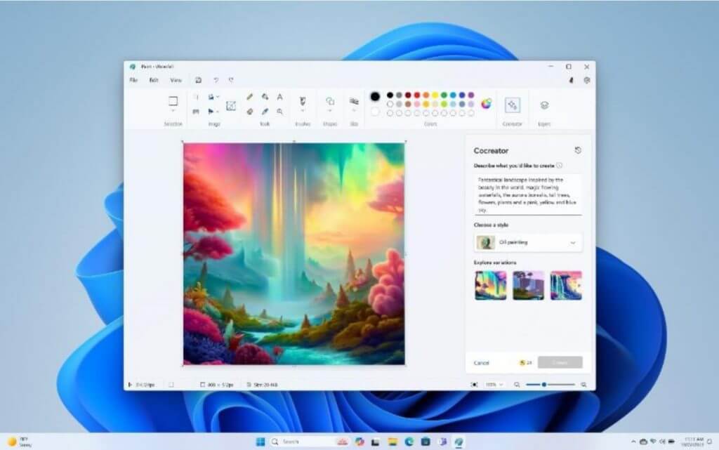 Windows 11 Update 2023 Paint Creator