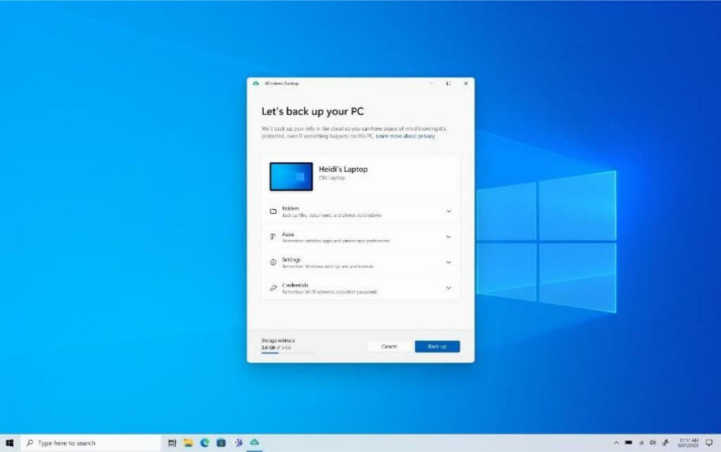 Windows 11 Update 2023 Windows Backup