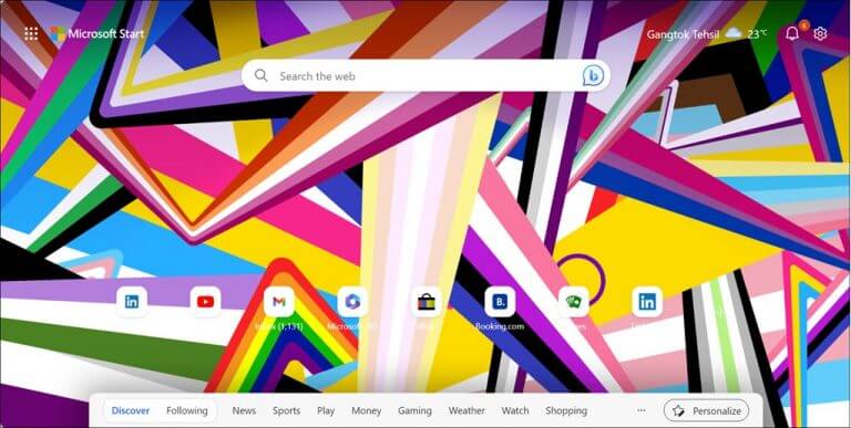 Pride theme Edge browser